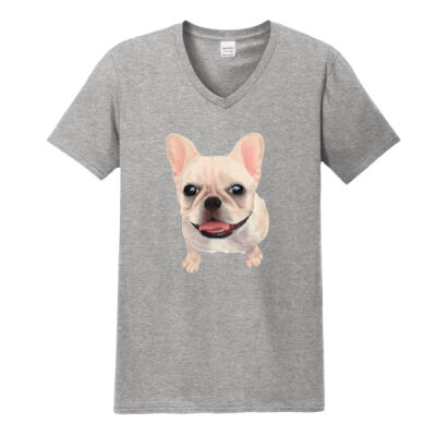 Softstyle V Neck - Frenchie - Original Thumbnail