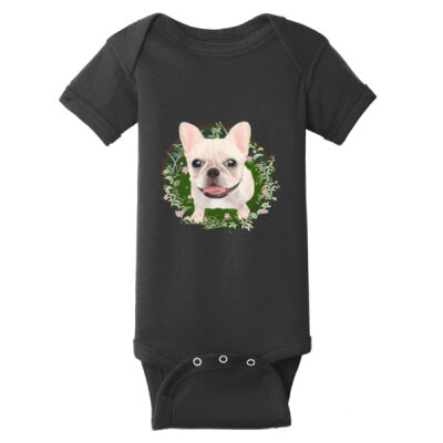 Baby Bodysuit - Frenchie - Flower Thumbnail