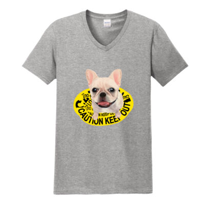 Softstyle V Neck - Frenchie - Keep Out Thumbnail