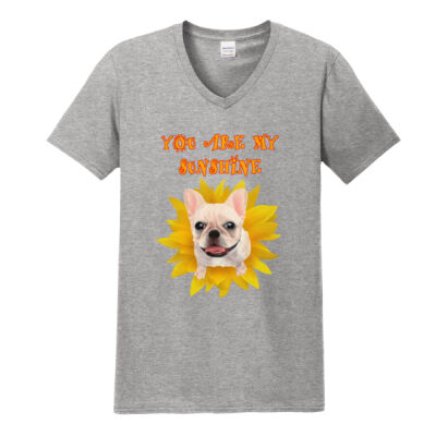Softstyle V Neck - Frenchie - Sunshine Thumbnail