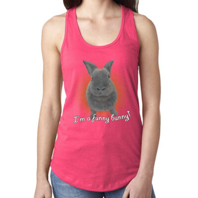 Ladies' Racerback Tank - Funny Bunny Thumbnail