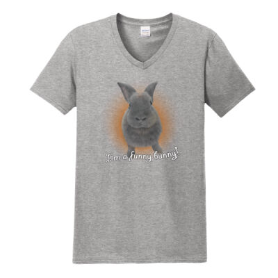 Softstyle V Neck - Funny Bunny Thumbnail