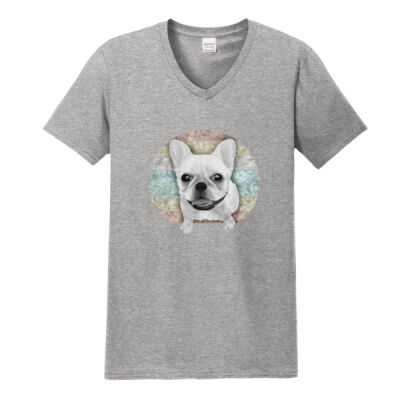 Softstyle V Neck - Vintage Frenchie Thumbnail