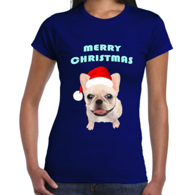 Ladies Premium Cotton - Frenchie - Xmas Thumbnail