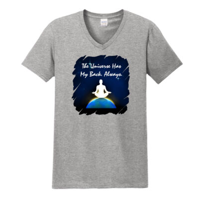 Softstyle V Neck - Universe Has My Back (Colour) Thumbnail