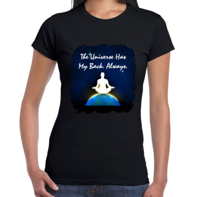 Ladies Premium Cotton - Universe Has My Back (Colour) Thumbnail
