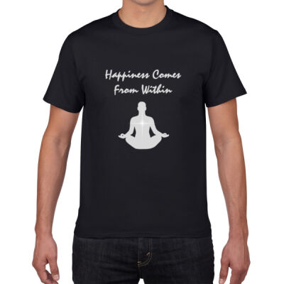Premium Cotton Tee - Happiness Comes From Within Thumbnail