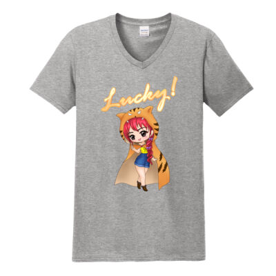 Softstyle V-Neck Tiger Girl (B) Thumbnail