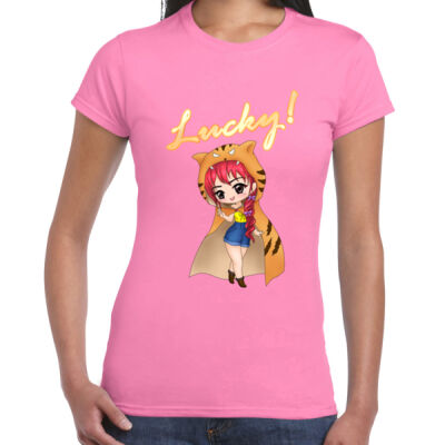 Ladies Premium Cotton - Tiger Girl (B) Thumbnail
